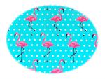Baumwolle Serie Flamingo  - Flamingos aqua